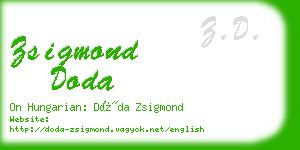 zsigmond doda business card